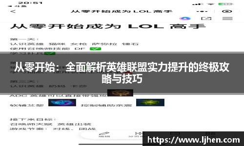 从零开始：全面解析英雄联盟实力提升的终极攻略与技巧